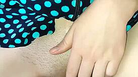 SPIED WIFE MASTURBATING IN DRESS, INSERTED COCK AND FUCKED HER PUSSY HARD