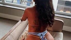 Shemale Nawamylla Masturbates Big Cock in London