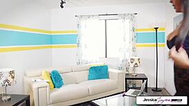 Jessica Polite Pushes Miss Dylan in Steamy Lesbian Play