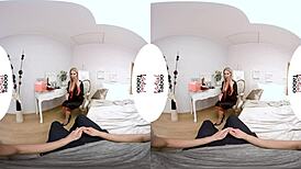 big ass blonde gives pov blowjob on special day!