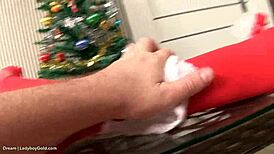 sweet ladyboy teen masturbates in cosplay heels and buttplug