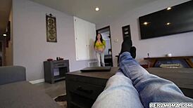 Horny stepmom with big ass wants pussy fucking in bedroom!