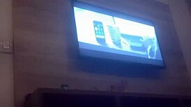 Watching TV and Sucking Husband in Swing Film