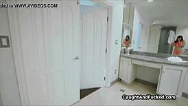 Roommate Sucks Fat Cock In Bathroom POV Hardcore Scene