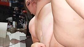 Wife masturbates before getting pounded hard and filled up.