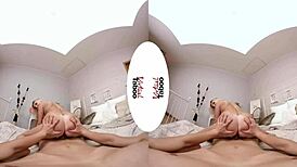 big ass blonde gives pov blowjob on special day!