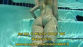 liz ashley enjoys getting naked at the pool and spa for relaxation