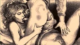 vintage erotic anime illustrations from retro hentai 😍