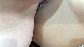 Wet pussy banging with loud moaning and creampie