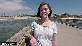 Bang Aria Sky's Tight Teen Pussy Outdoors!