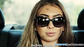 Finger Banged Lesbo Squirts In Closeup!