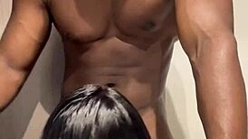 a quickie in the bathroom while friends are in the living room with my shaved latina