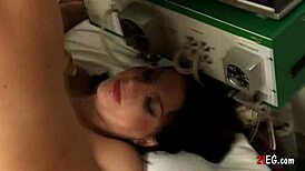 Hey, this brunette slut got drilled by her doctor at work today