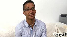 Lubricous blowjob for homosexual chap