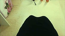 Curvy Milf Legs Tease in Pantyhose and Heels POV