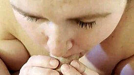 Sexy BBW Poppy Cohen Sucks Big Cock POV with Intensity