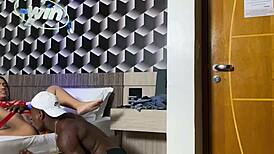 Birthday surprise: cuckold sends me to fuck his woman in the motel with my big cock. 😈