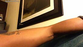 Masturbating hairless shaved pussy and ass!