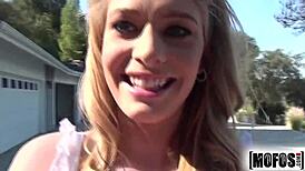 allie james in bikini for some solo teen fun.