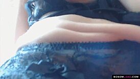 Sexy witch fingers her pussy up close, dripping juice on webcam