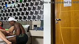 Birthday surprise: cuckold sends me to fuck his woman in the motel with my big cock. 😈