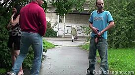 Ever Seen a Pregnant Girl in Street Foursome Orgy?