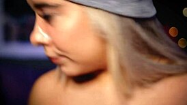 Blonde Slut Records Cum Facial Webcam!