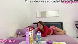 Eating breakfast after pissing on it!