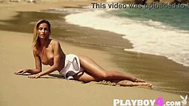 Cara Mell Undresses And Poses Naked Outdoors Showing Small Tits