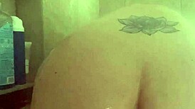 BBW Milf Feels Sensual Pleasure Washing in Shower