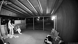 Ev yapımı açık havada eğik ıslak am creampie