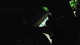 Couple Wife Blows Big Black Cock Outdoor Publicly