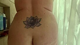 BBW Milf Feels Sensual Pleasure Washing in Shower