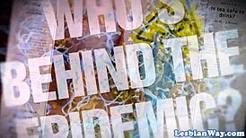 I love watching this gushing dyke in a threeway.