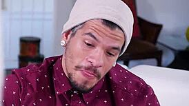 Young Asian Elle Voneva spreads her tiny hairy pussy wide open