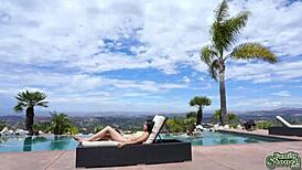 Jack Vegas seduced by horny stepdaughter Vanessa Sky in bikini blowjob