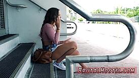 Held down rough, naive youth tired of taxi wait