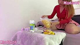 Eating breakfast after pissing on it!