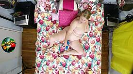 desiree deluca's tits and melons stretching in overhead view