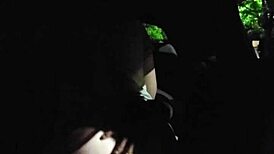 Couple Wife Blows Big Black Cock Outdoor Publicly