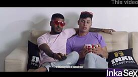 Dios Mío, Negra Milf with Huge Tits and Enormous Ass Bangs Gay Couple