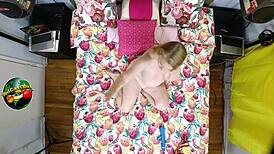 desiree deluca's tits and melons stretching in overhead view