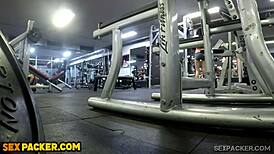 Latina Slut Picked Up And Fucked Anal By Big Cock Traveling Gym Rat