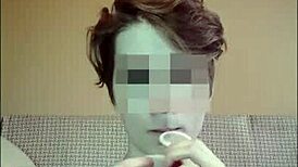 Boy Swallows Cum from a Used Condom in Homemade Fetish Scene