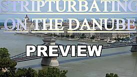 Solo babe strips and jerks monster cock on danube river public