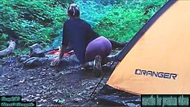 damn, I just fucked a tourist hard in a forest tent