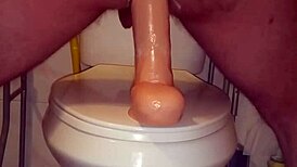 Double huge dildo anal play