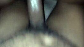 I fucked my ebony lil girl so hard, ridin her cock homemade style