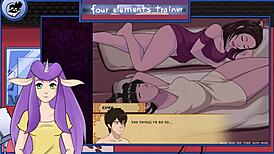 big ass brunette in avatar hentai part 32, sexy tits and ass fucking in the game