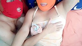 i sucked her delicious mature tits after she invited me to bed, that hot experienced maid